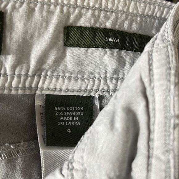 Eddie Bauer pants Womens size 4 bermuda Y2K cropped shaw corduroy gray Pockets - Picture 8 of 8